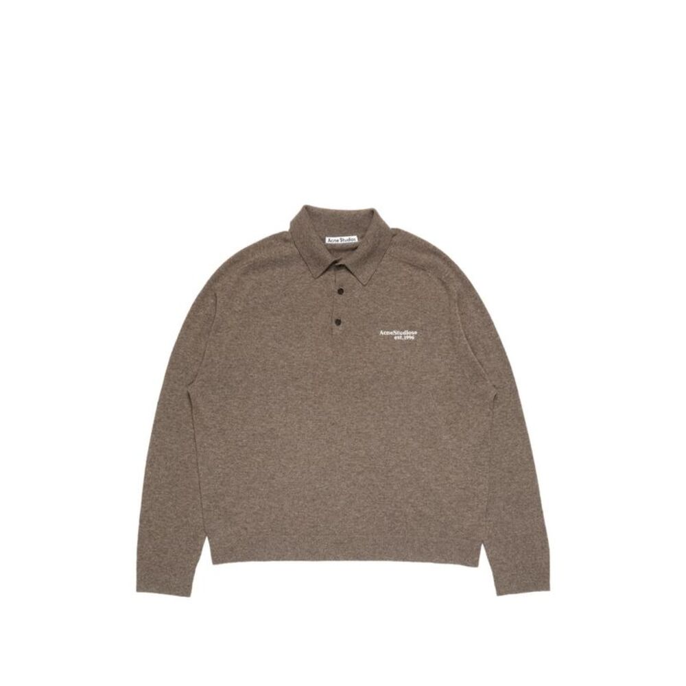 Acne Studios Men Logo Wool Polo Shirt